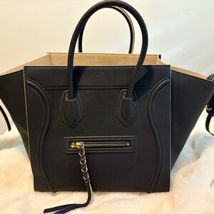 Chic Black Designer Tote Bag